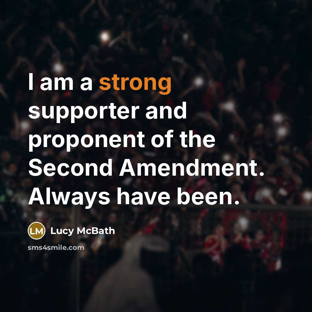 “I am a strong supporter and proponent of the Second…” quote by Lucy McBath