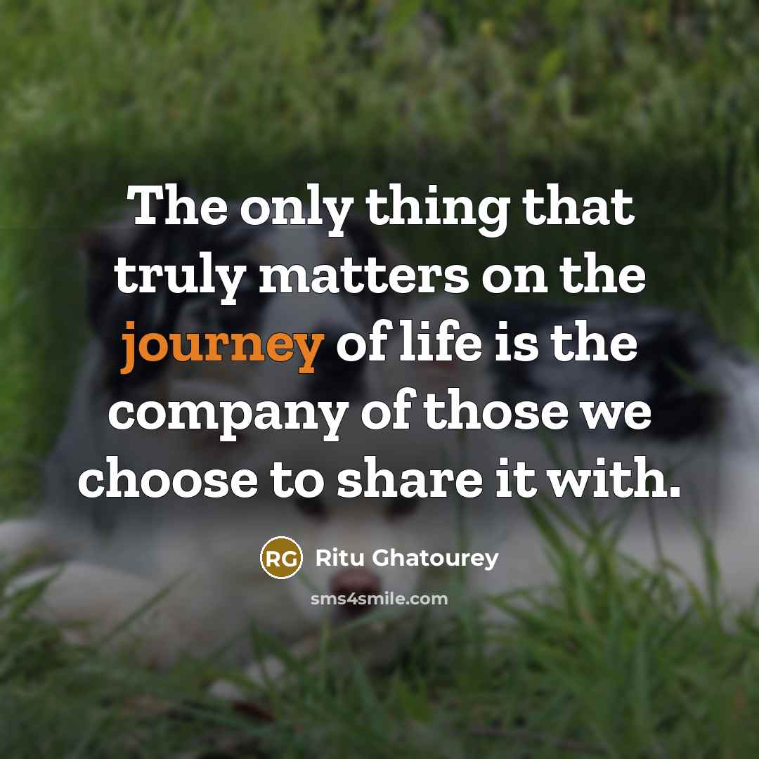 “The only thing that truly matters on the journey of…” quote by Ritu Ghatourey