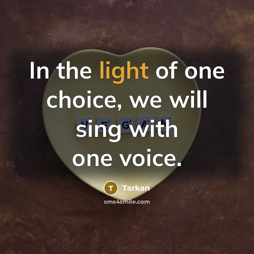“In the light of one choice, we will sing with…” quote by Tarkan
