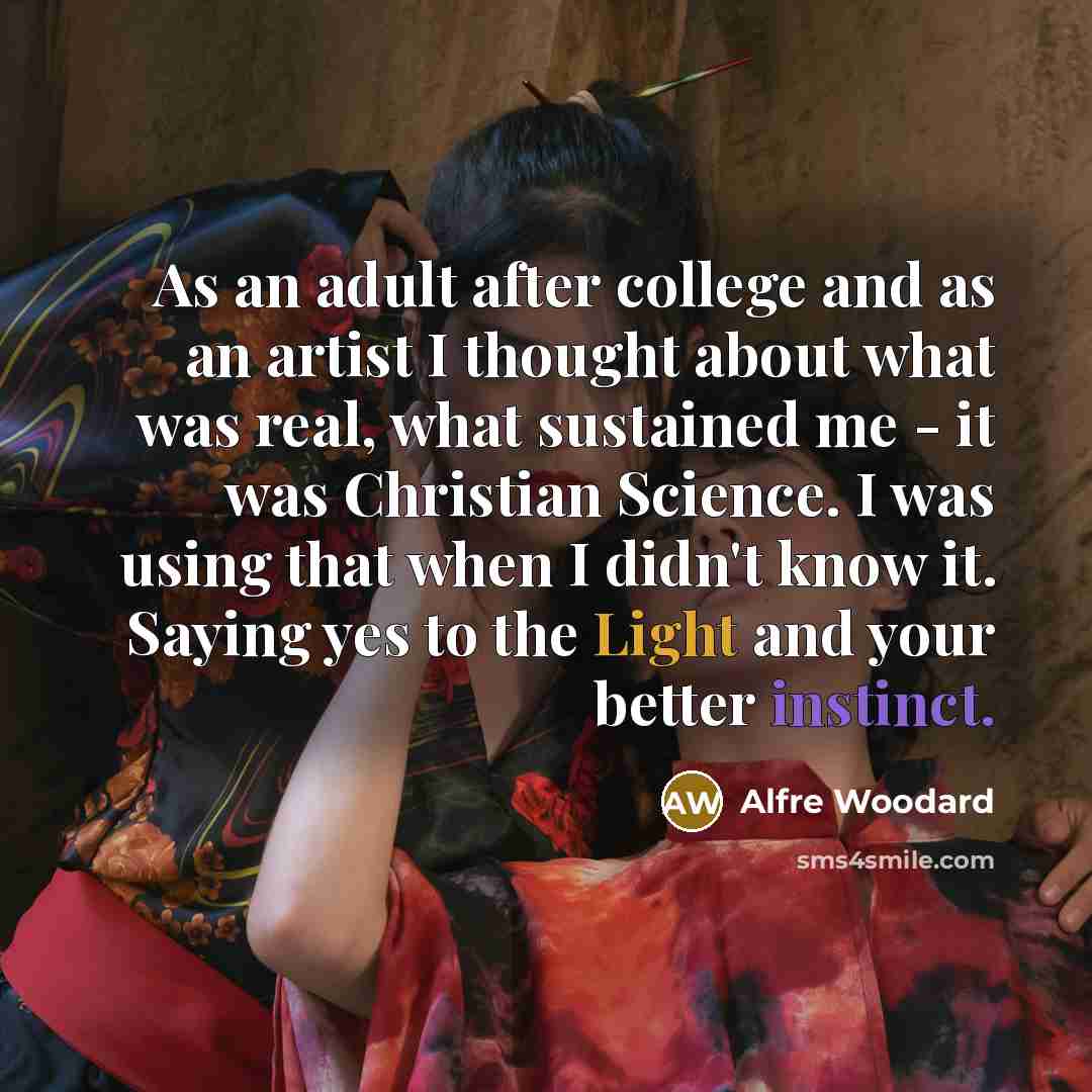 “As an adult after college and as an artist I…” quote by Alfre Woodard