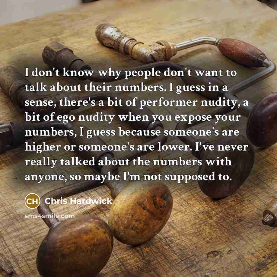 “I don't know why people don't want to talk about…” quote by Chris Hardwick