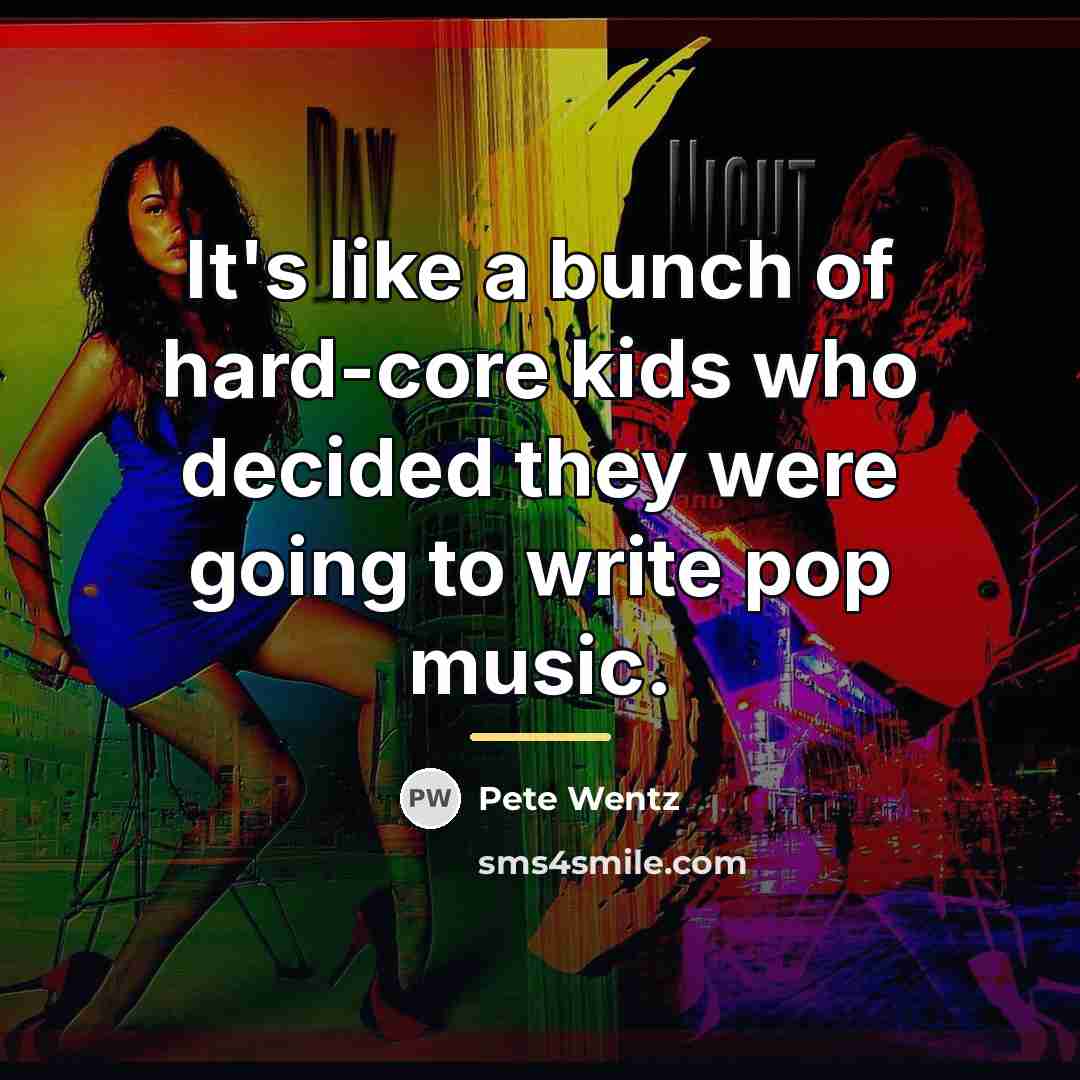 “It's like a bunch of hard-core kids who decided they…” quote by Pete Wentz
