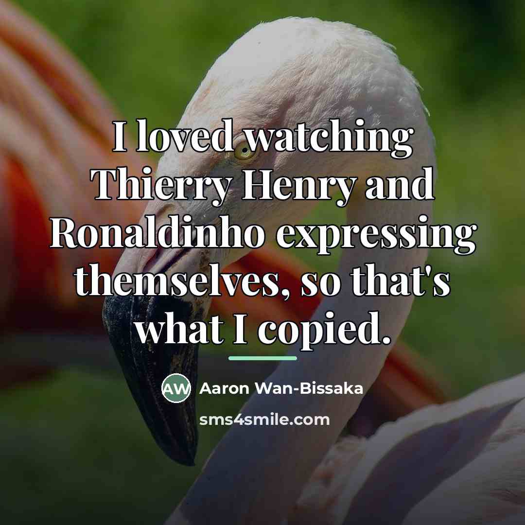 “I loved watching Thierry Henry and Ronaldinho expressing themselves, so…” quote by Aaron Wan-Bissaka