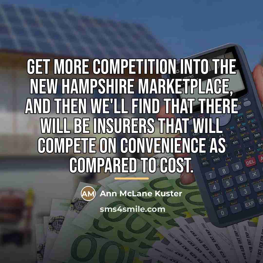 “Get more competition into the New Hampshire marketplace, and then…” quote by Ann McLane Kuster