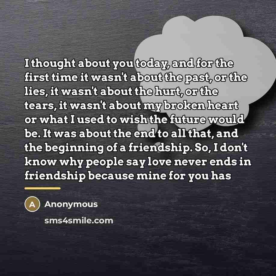 “I thought about you today, and for the first time…” quote by Anonymous