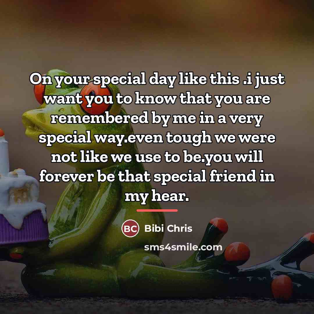 “On your special day like this .i just want you…” quote by Bibi Chris