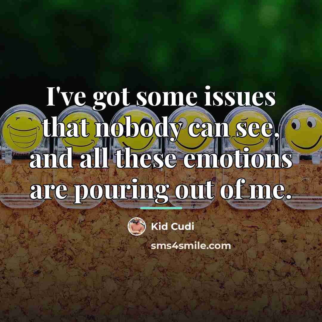 “I've got some issues that nobody can see, and all…” quote by Kid Cudi