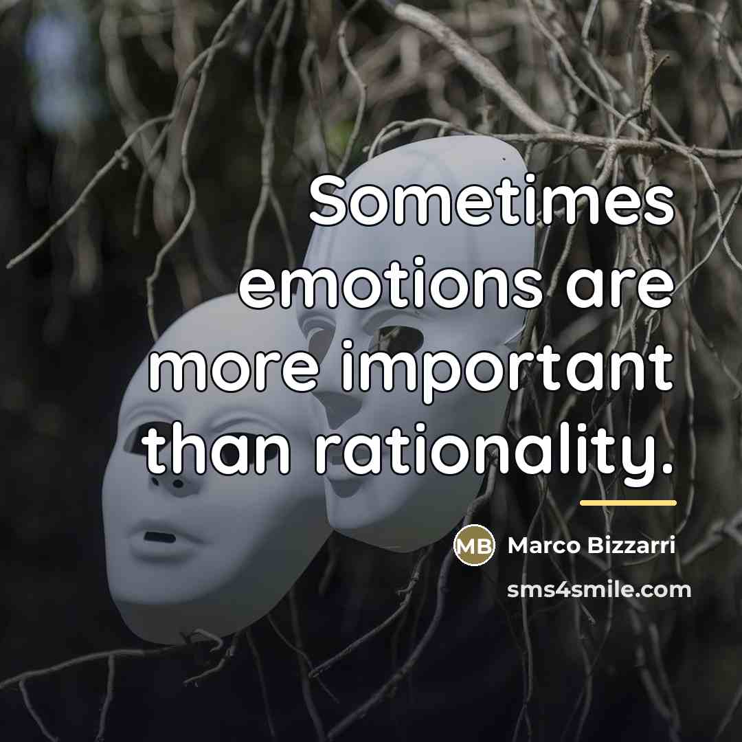 “Sometimes emotions are more important than rationality.…” quote by Marco Bizzarri