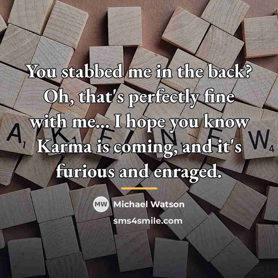 “You stabbed me in the back? Oh, that's perfectly fine…” quote by Michael Watson