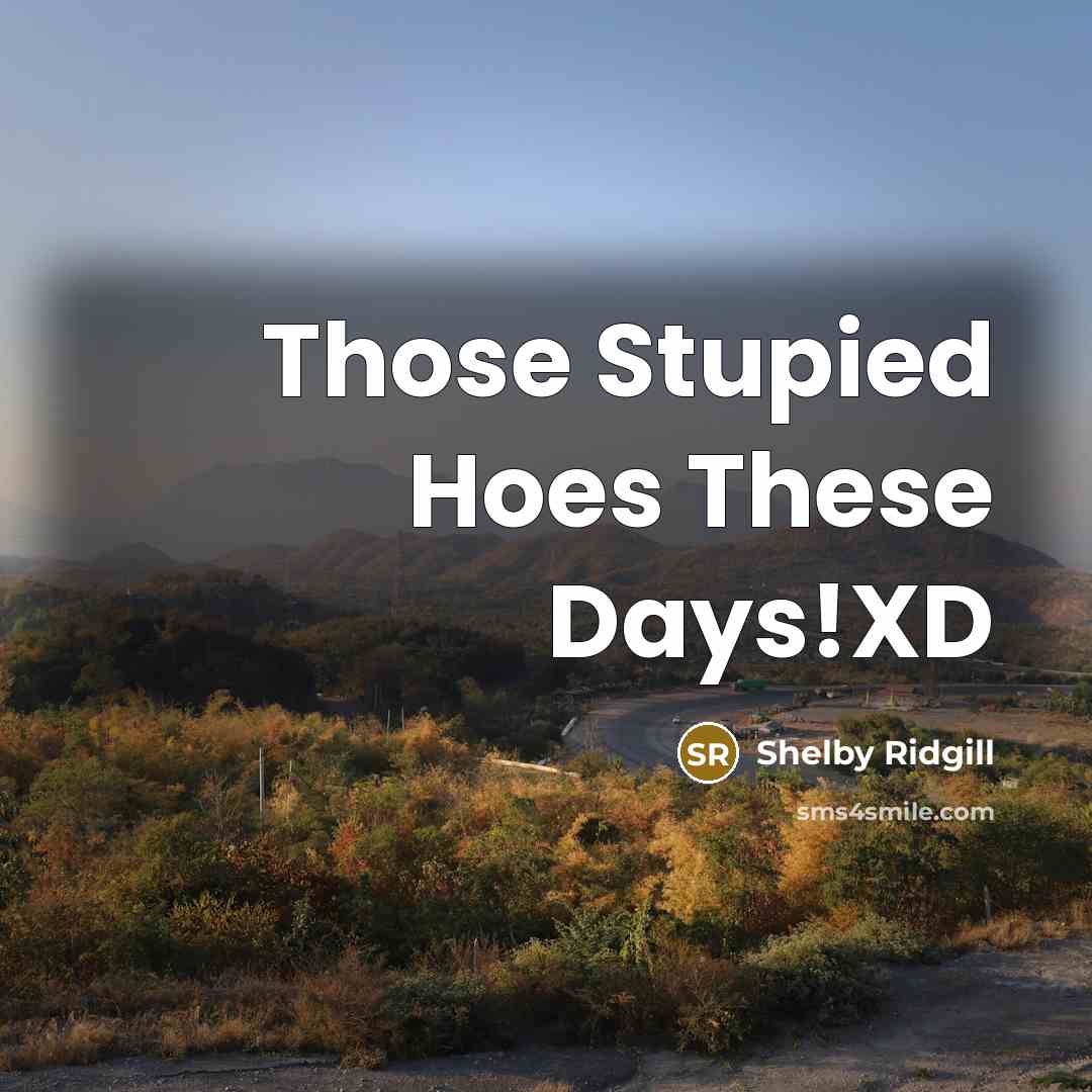 “Those Stupied Hoes These Days!XD” quote by Shelby Ridgill