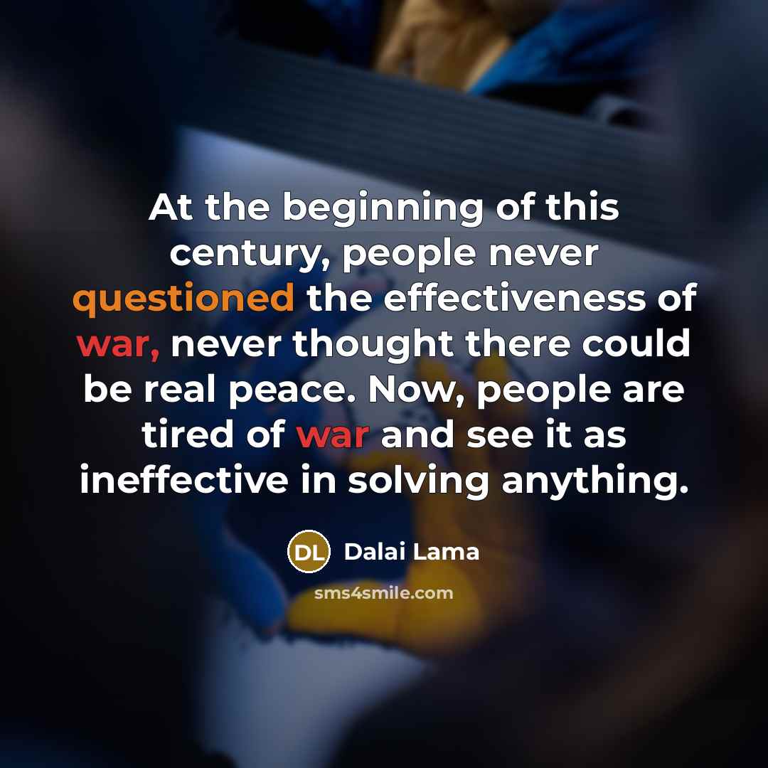 “At the beginning of this century, people never questioned the…” quote by Dalai Lama
