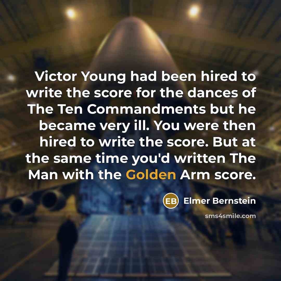 “Victor Young had been hired to write the score for…” quote by Elmer Bernstein