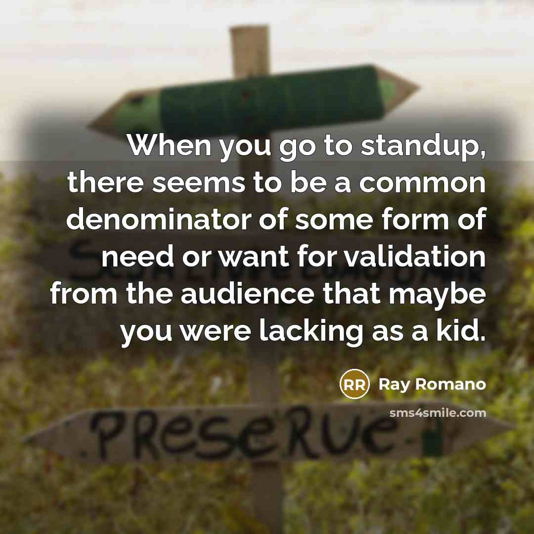 “When you go to standup, there seems to be a…” quote by Ray Romano