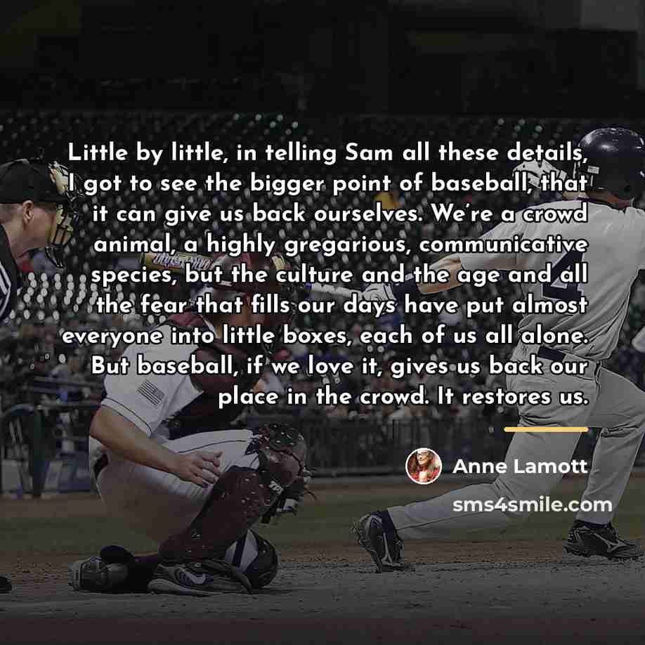 “Little by little, in telling Sam all these details, I…” quote by Anne Lamott