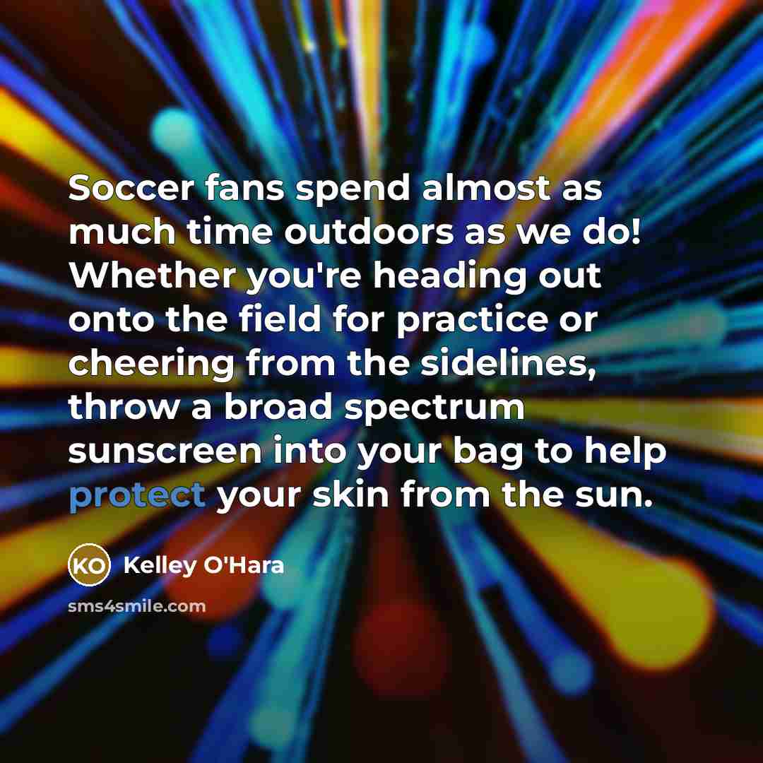 “Soccer fans spend almost as much time outdoors as we…” quote by Kelley O'Hara