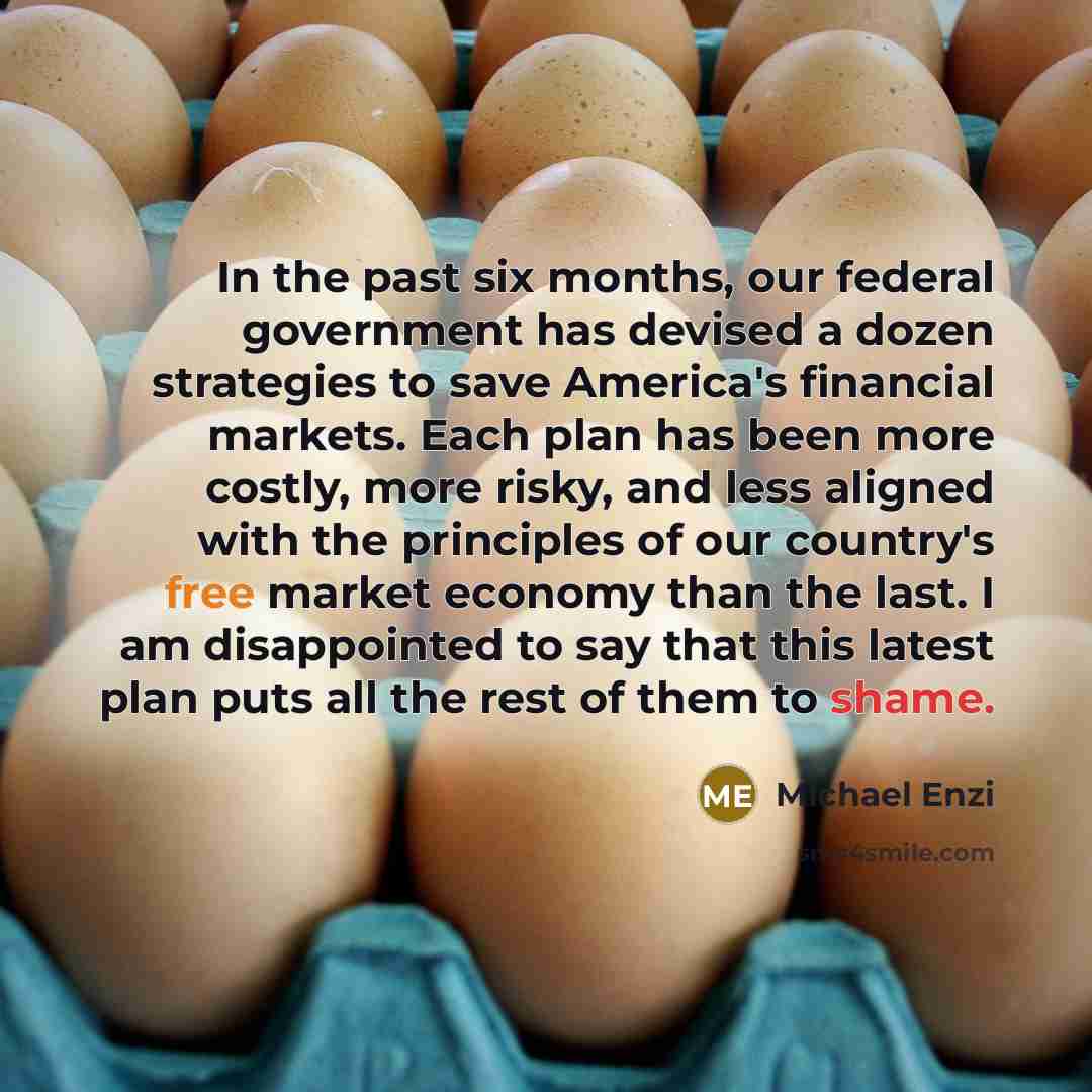 “In the past six months, our federal government has devised…” quote by Michael Enzi