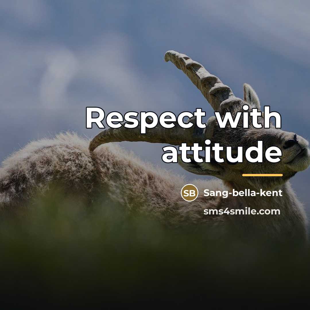 “Respect with attitude…” quote by Sang-bella-kent