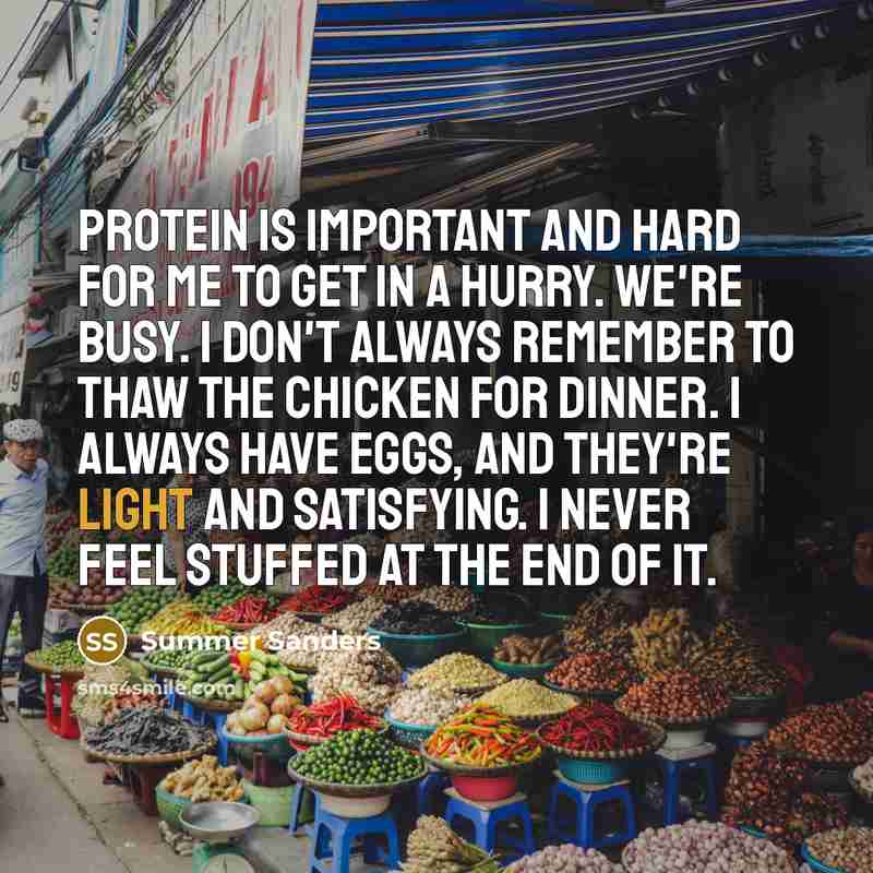“Protein is important and hard for me to get in…” quote by Summer Sanders
