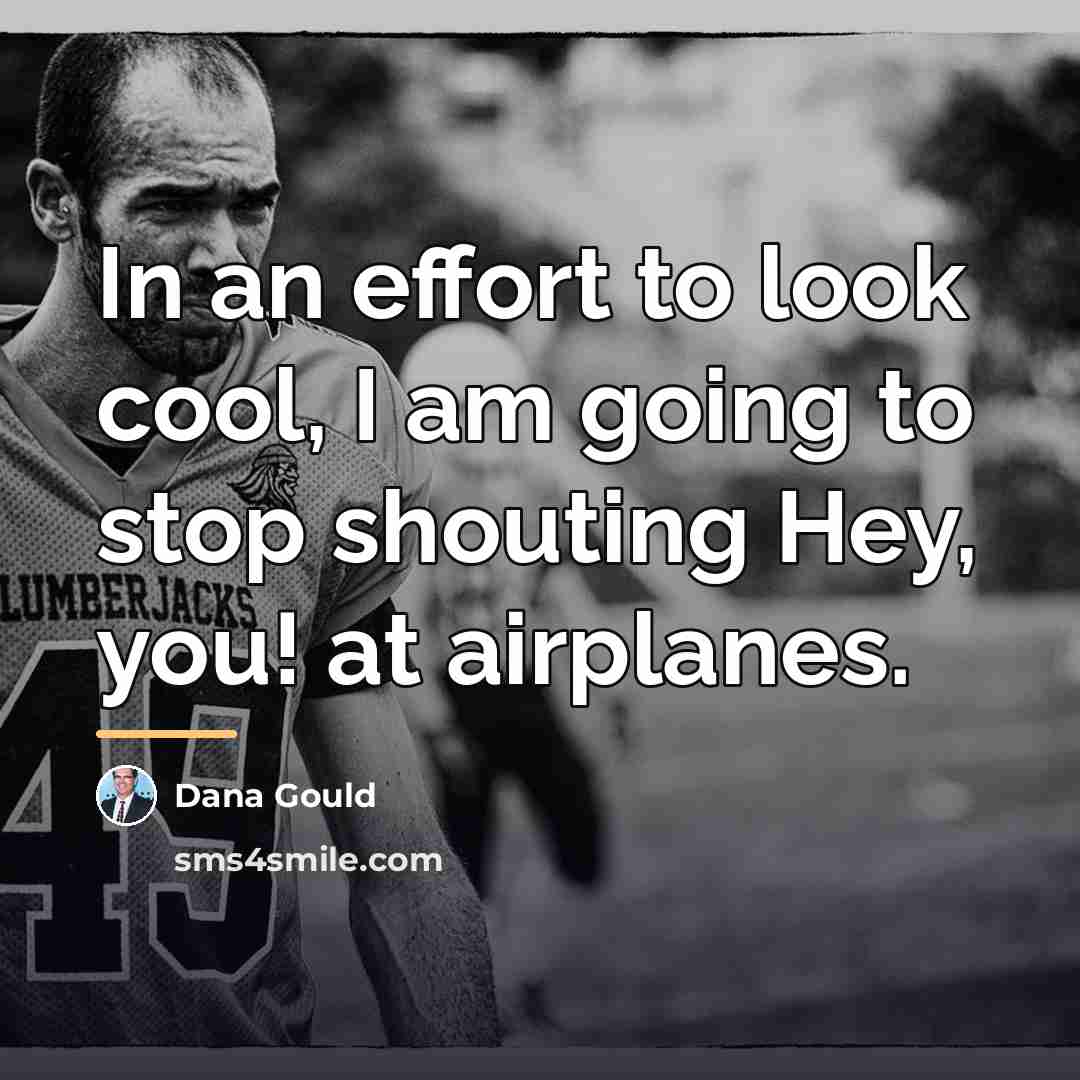 “In an effort to look cool, I am going to…” quote by Dana Gould