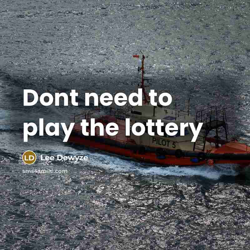 “Dont need to play the lottery…” quote by Lee Dewyze