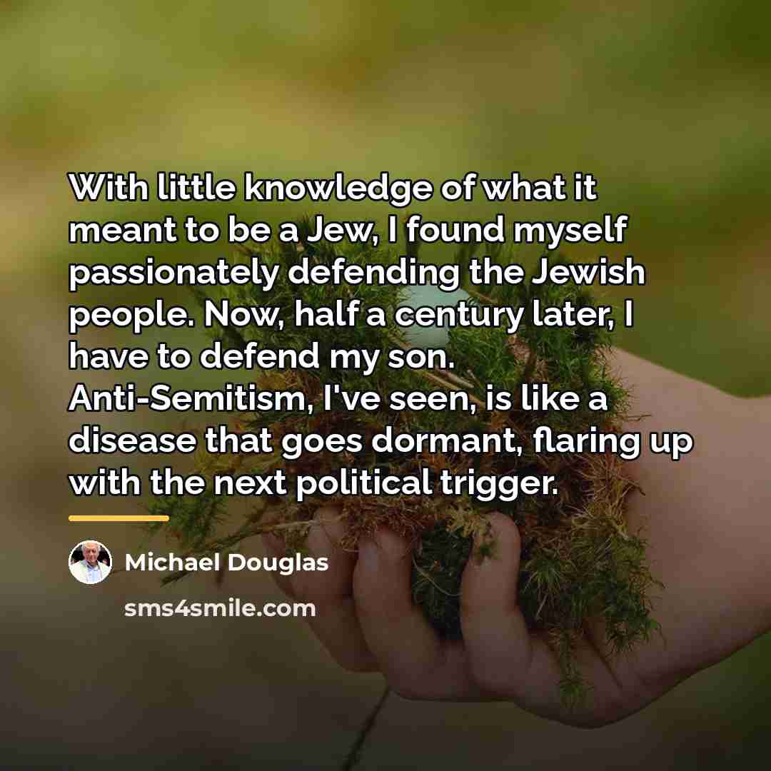 “With little knowledge of what it meant to be a…” quote by Michael Douglas