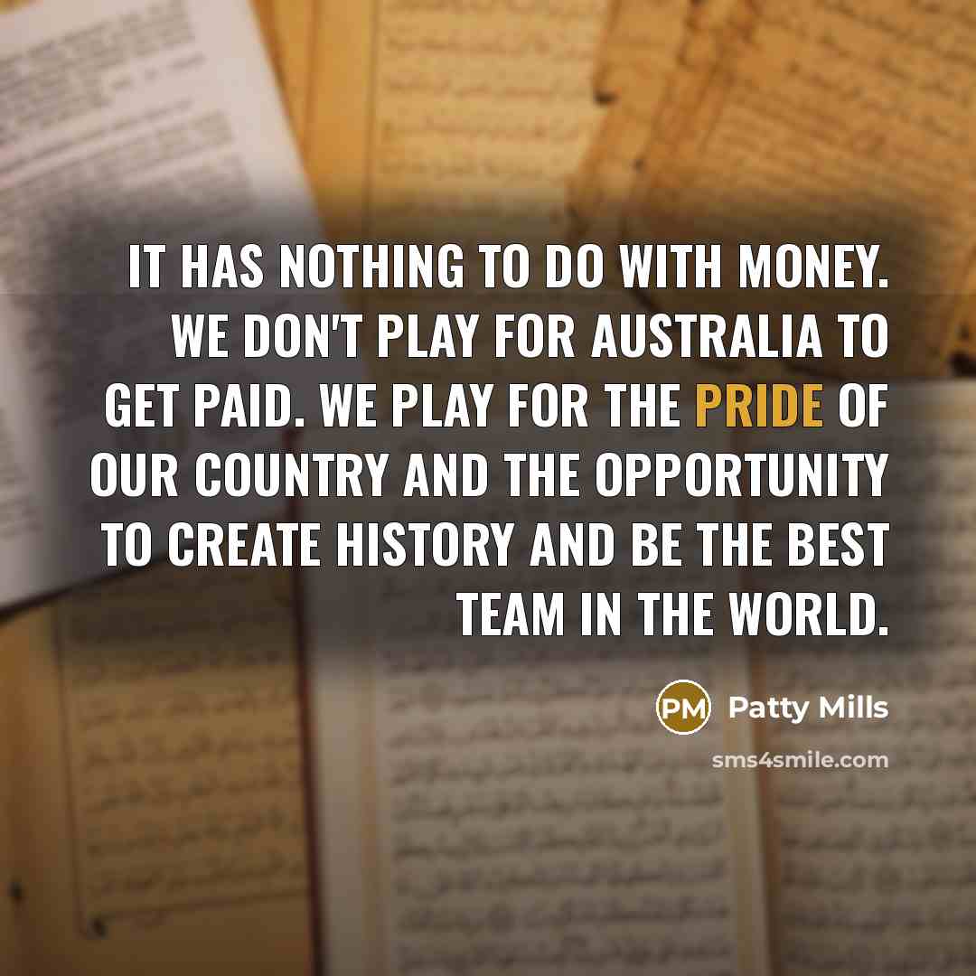 “It has nothing to do with money. We don't play…” quote by Patty Mills