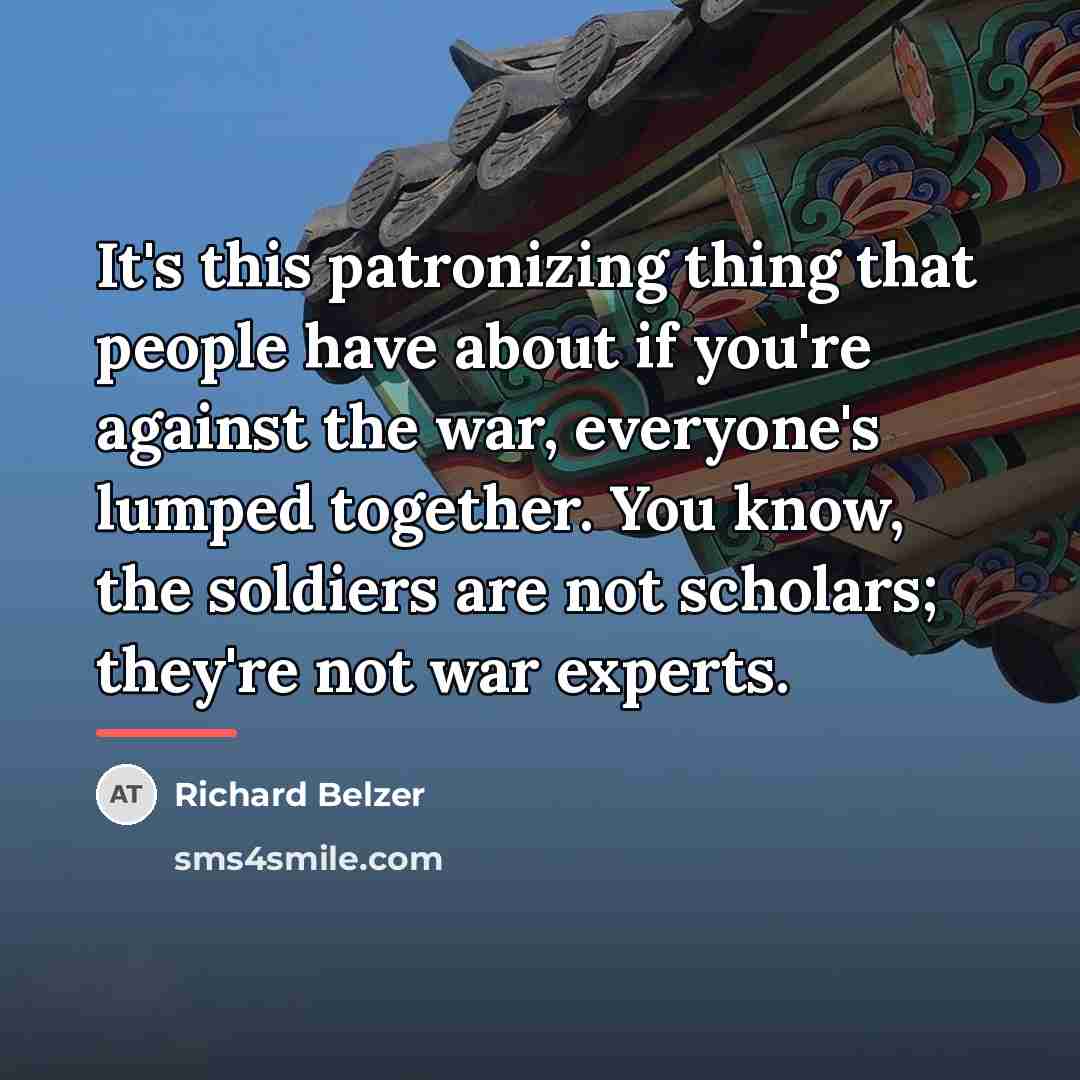 “It's this patronizing thing that people have about if you're…” quote by Richard Belzer