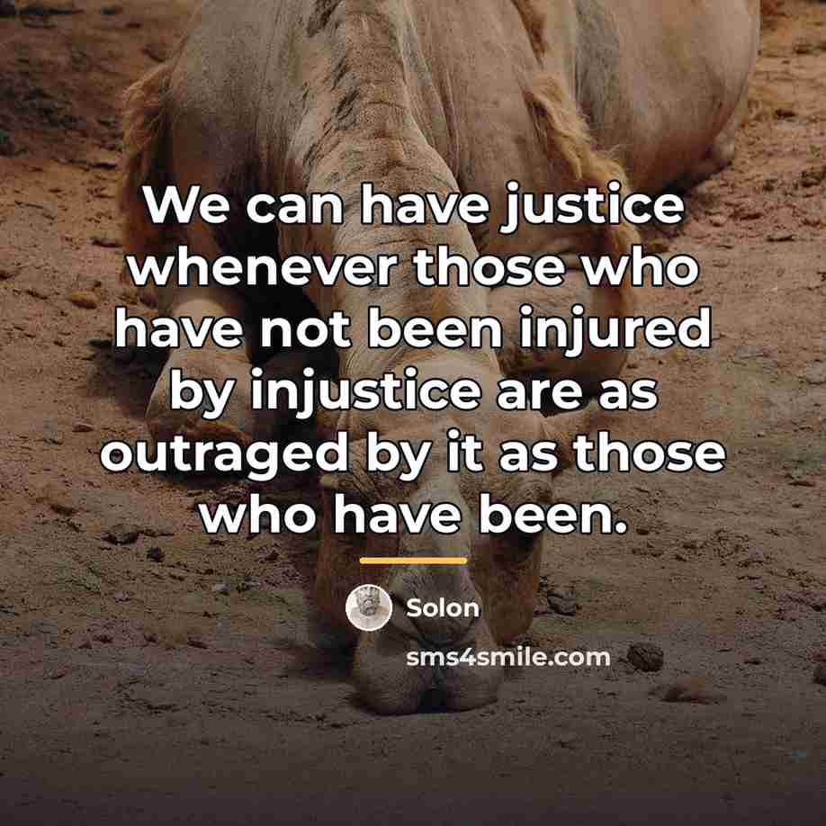 “We can have justice whenever those who have not been…” quote by Solon