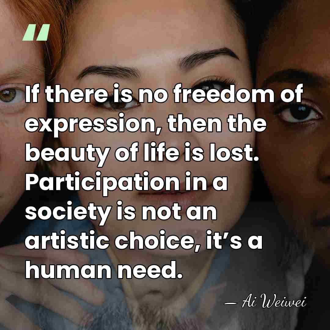 If there is no freedom of expression, then the beauty of life&hellip; - Ai Weiwei