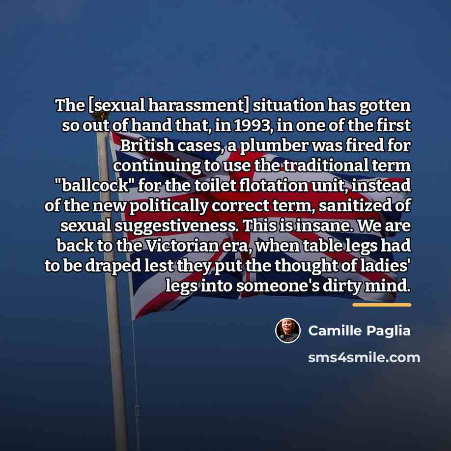 “The [sexual harassment] situation has gotten so out of hand…” quote by Camille Paglia