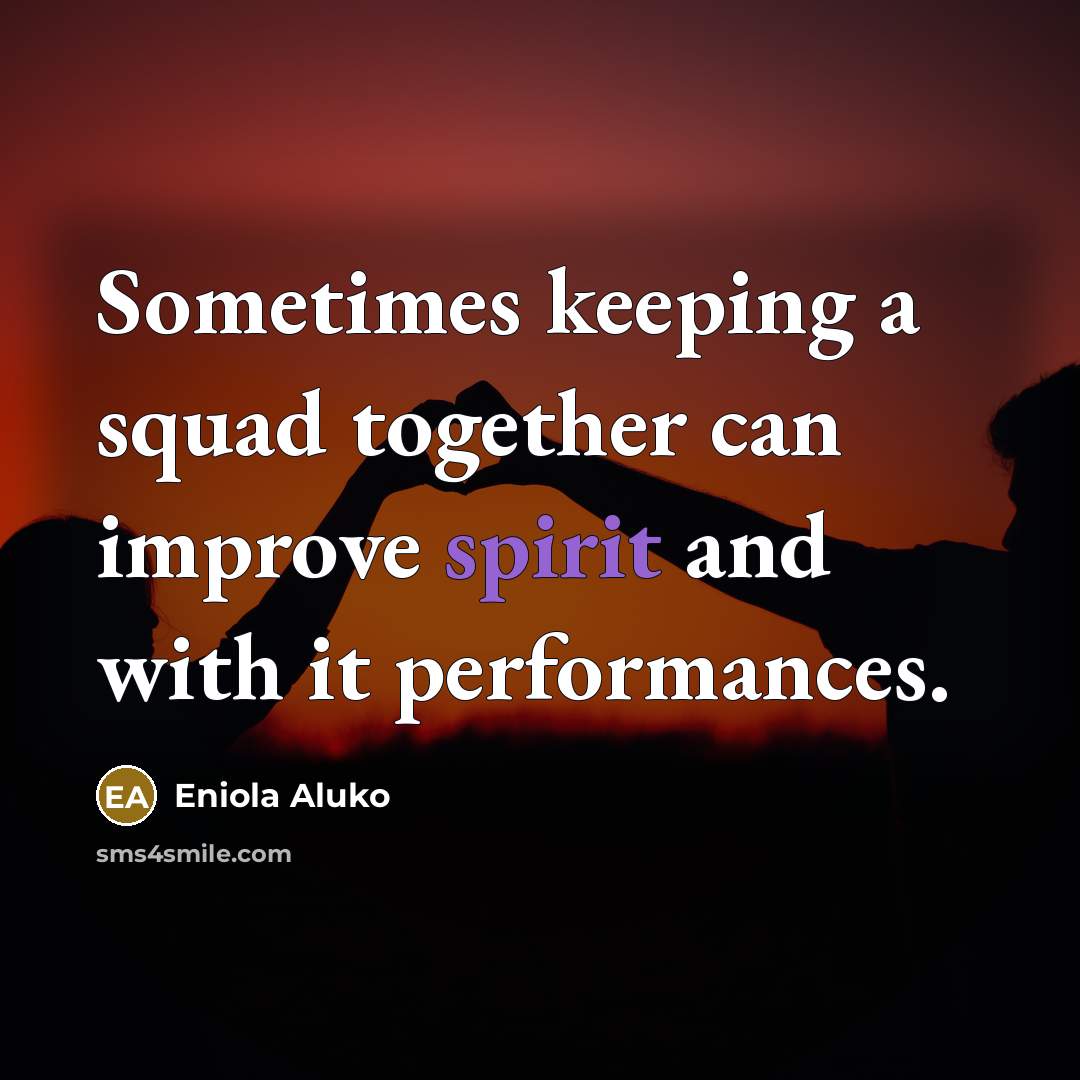 “Sometimes keeping a squad together can improve spirit and with…” quote by Eniola Aluko