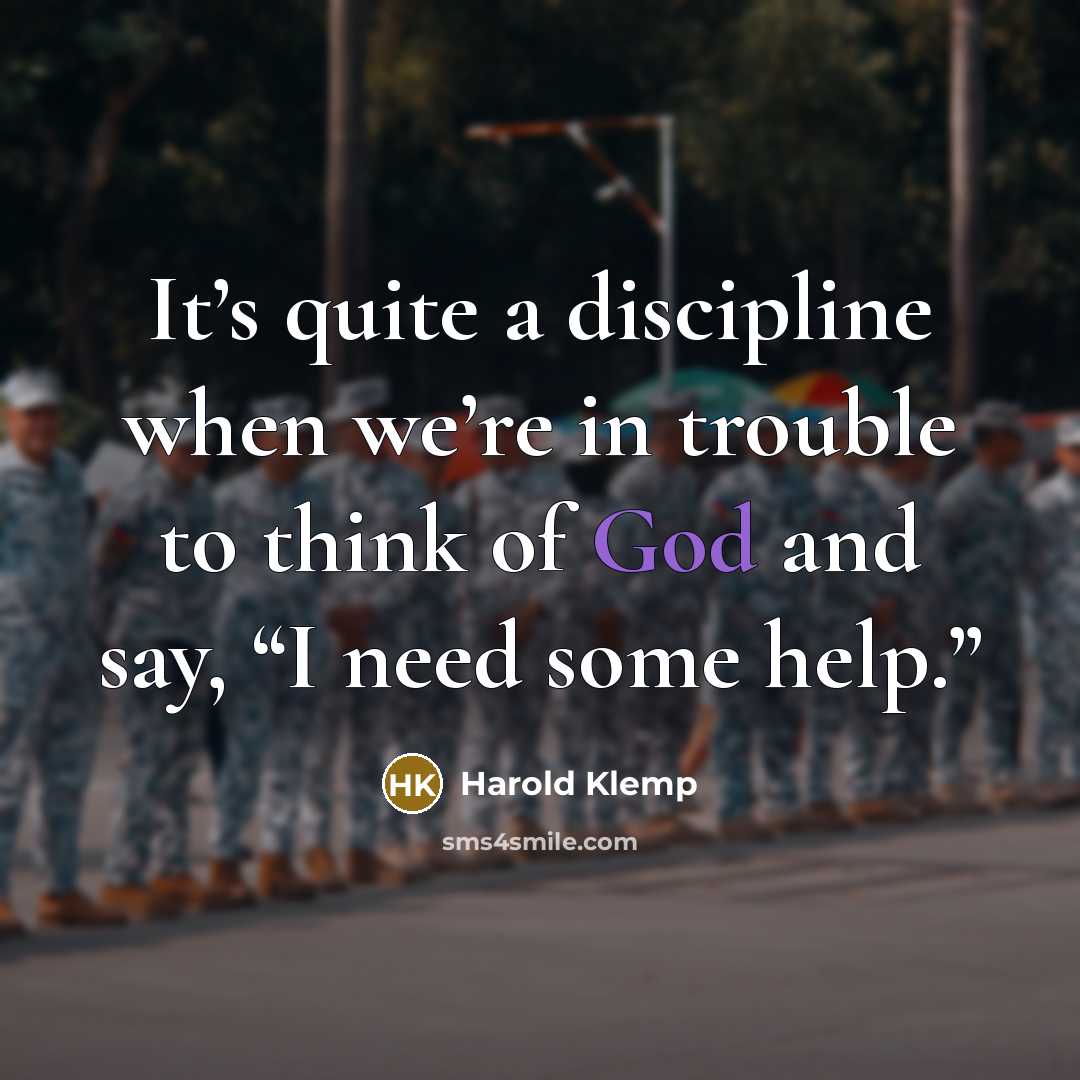 “It’s quite a discipline when we’re in trouble to think…” quote by Harold Klemp