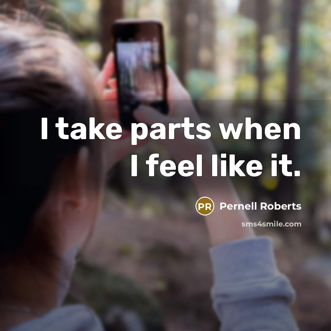 “I take parts when I feel like it.…” quote by Pernell Roberts