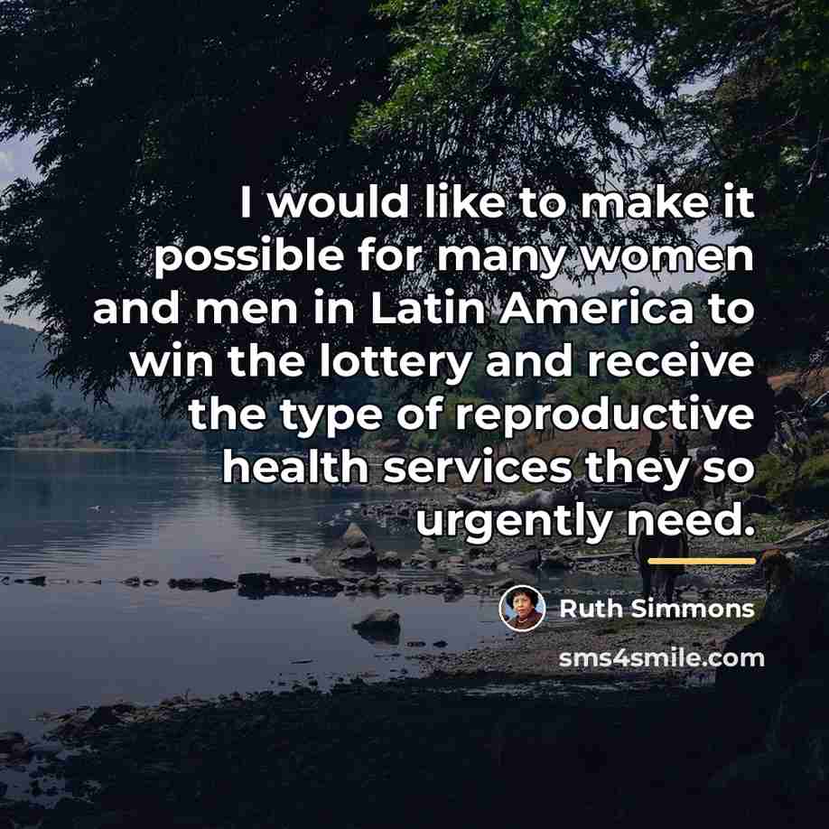 “I would like to make it possible for many women…” quote by Ruth Simmons