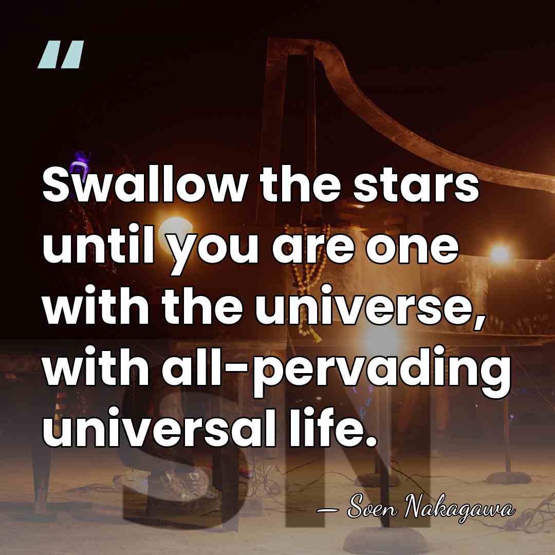 Swallow the stars until you are one with the universe, with all-pervading&hellip; - Soen Nakagawa