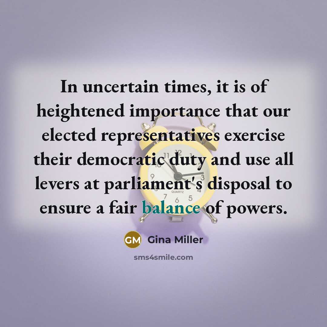 “In uncertain times, it is of heightened importance that our…” quote by Gina Miller