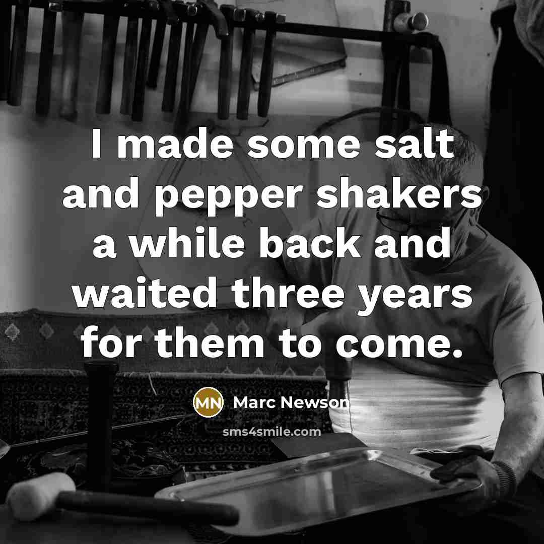 “I made some salt and pepper shakers a while back…” quote by Marc Newson
