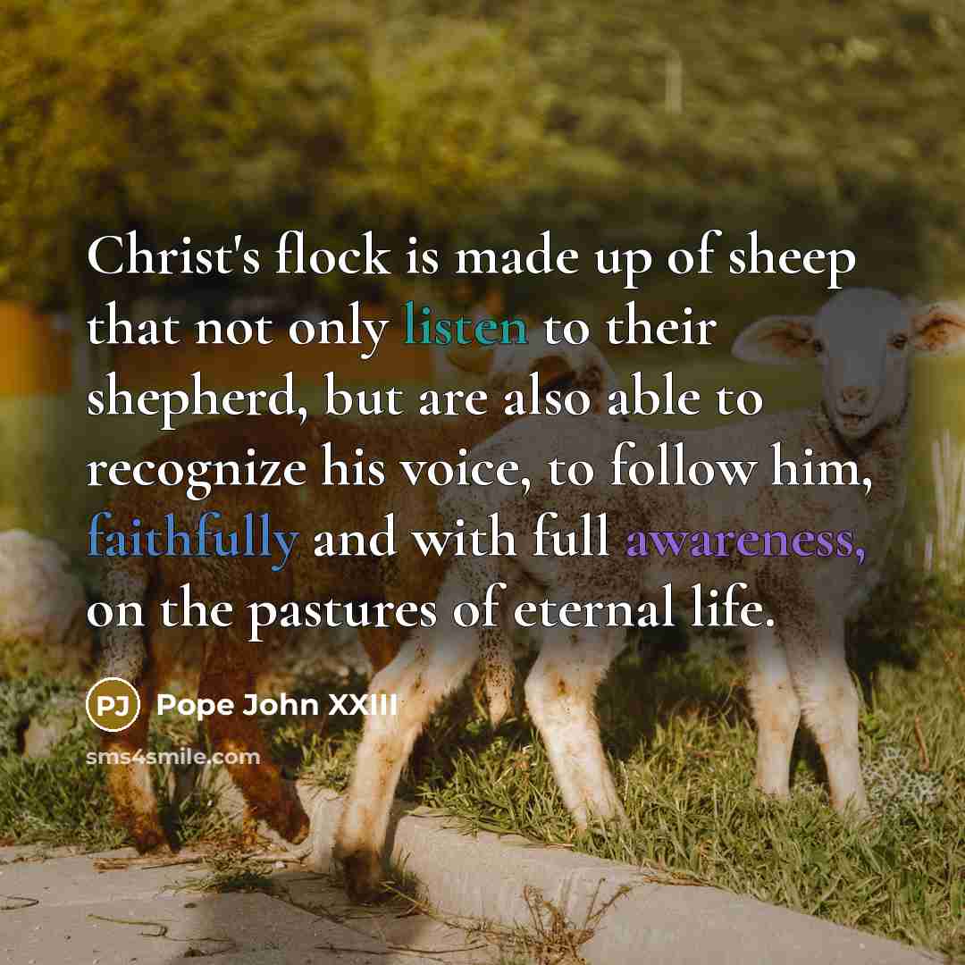 “Christ's flock is made up of sheep that not only…” quote by Pope John XXIII