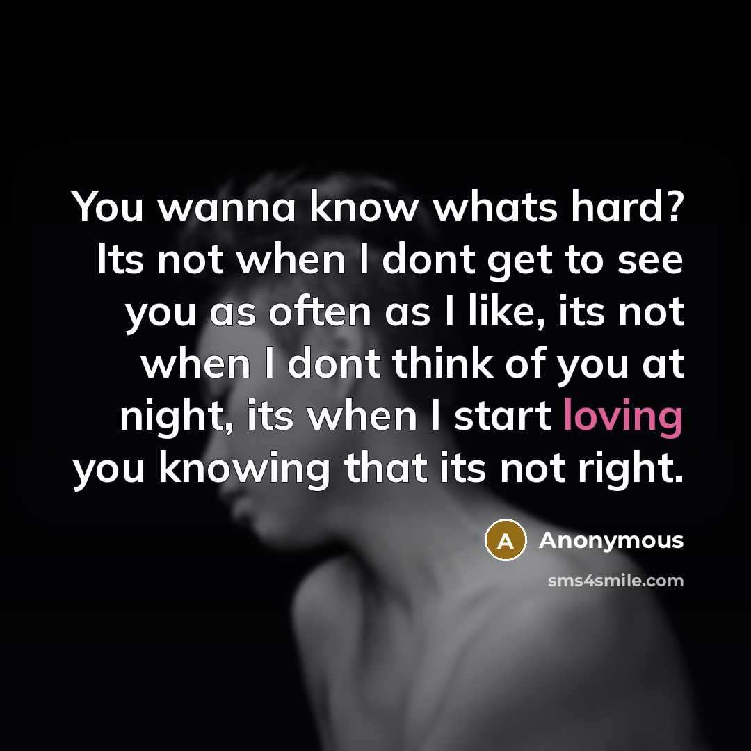 “You wanna know whats hard? Its not when I dont…” quote by Anonymous