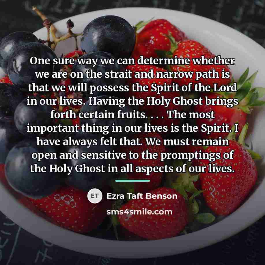 “One sure way we can determine whether we are on…” quote by Ezra Taft Benson