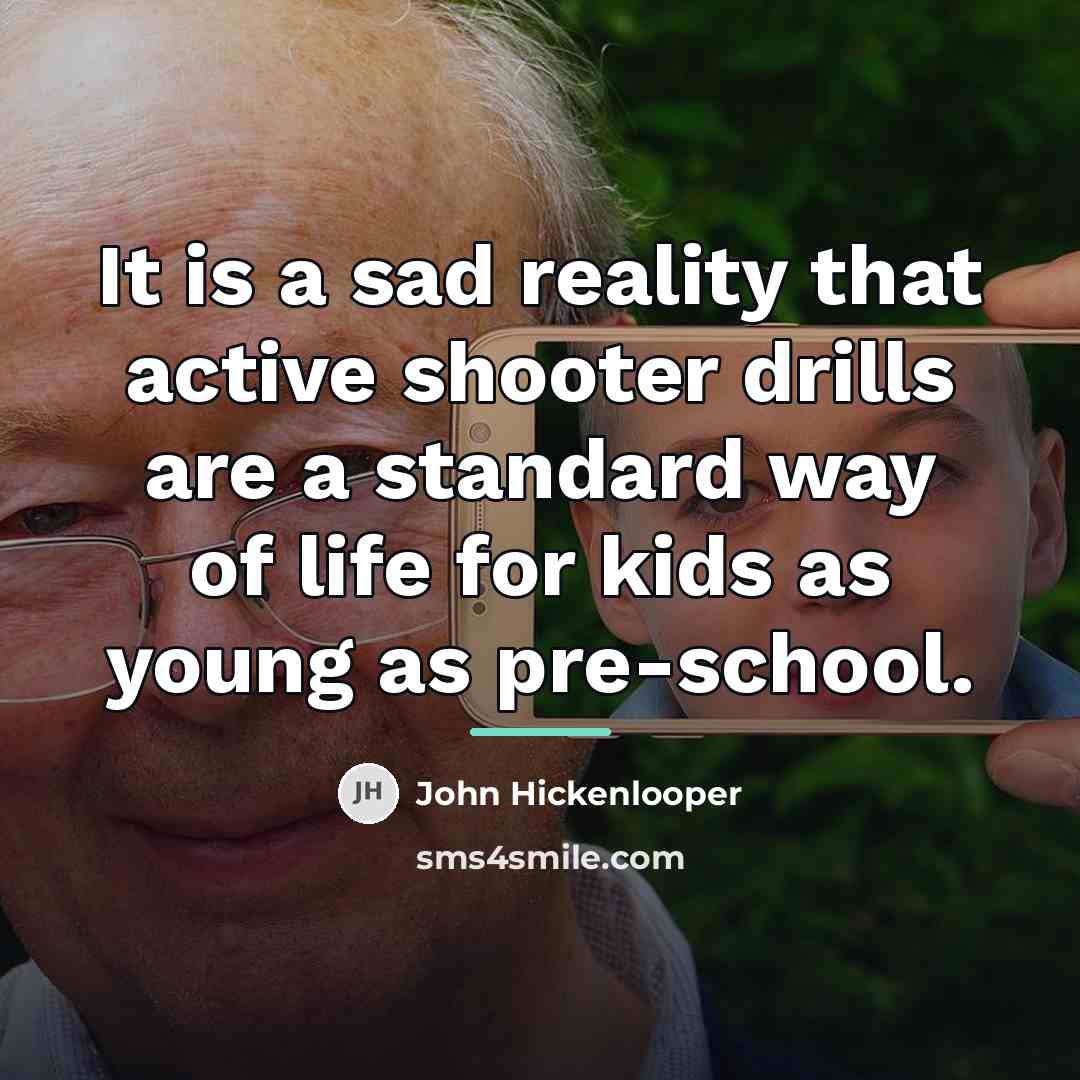 “It is a sad reality that active shooter drills are…” quote by John Hickenlooper