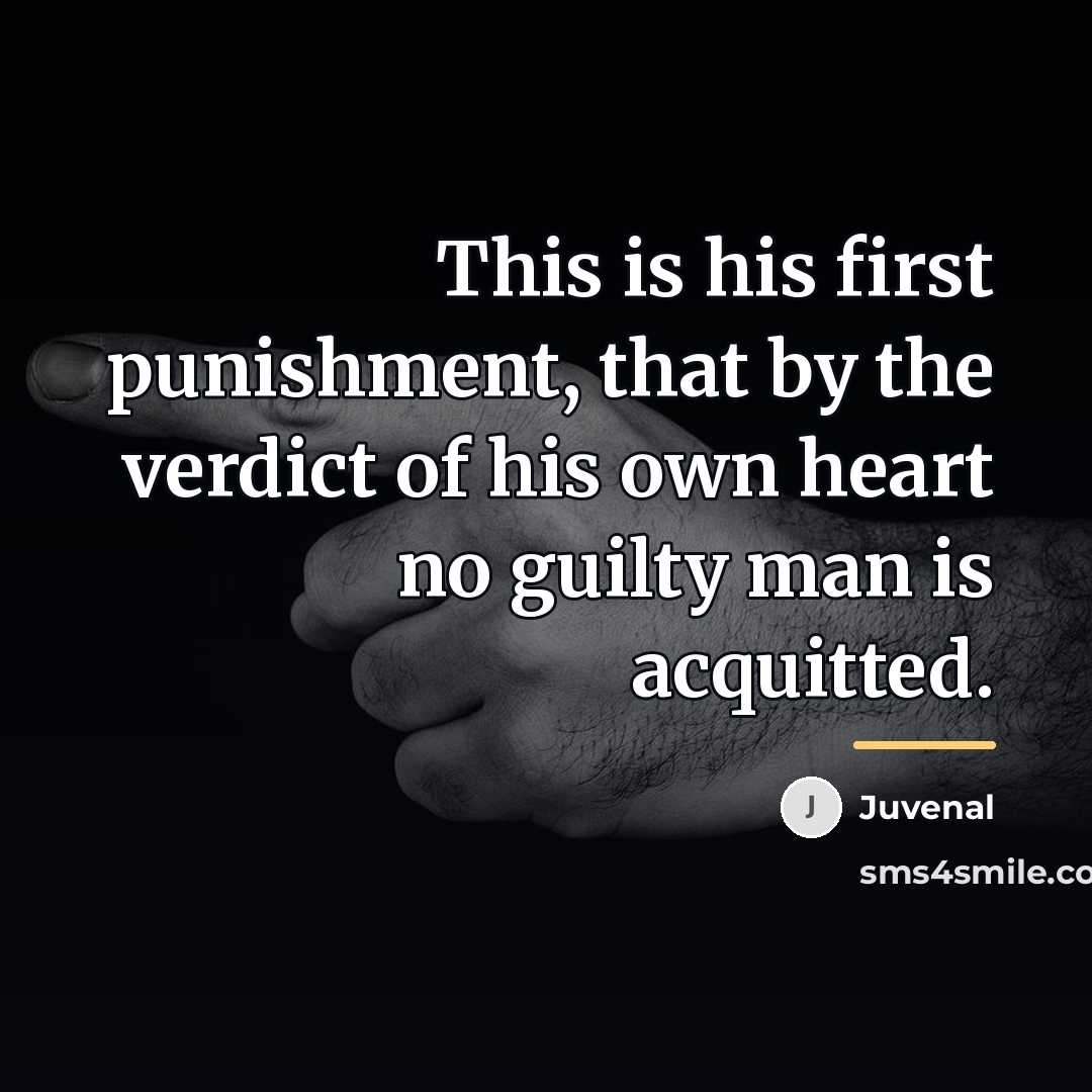 “This is his first punishment, that by the verdict of…” quote by Juvenal