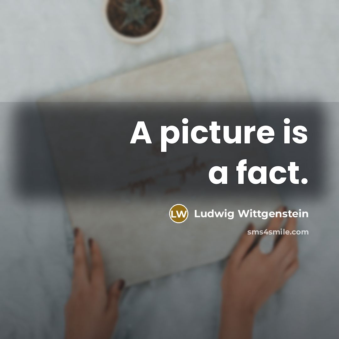 “A picture is a fact.…” quote by Ludwig Wittgenstein