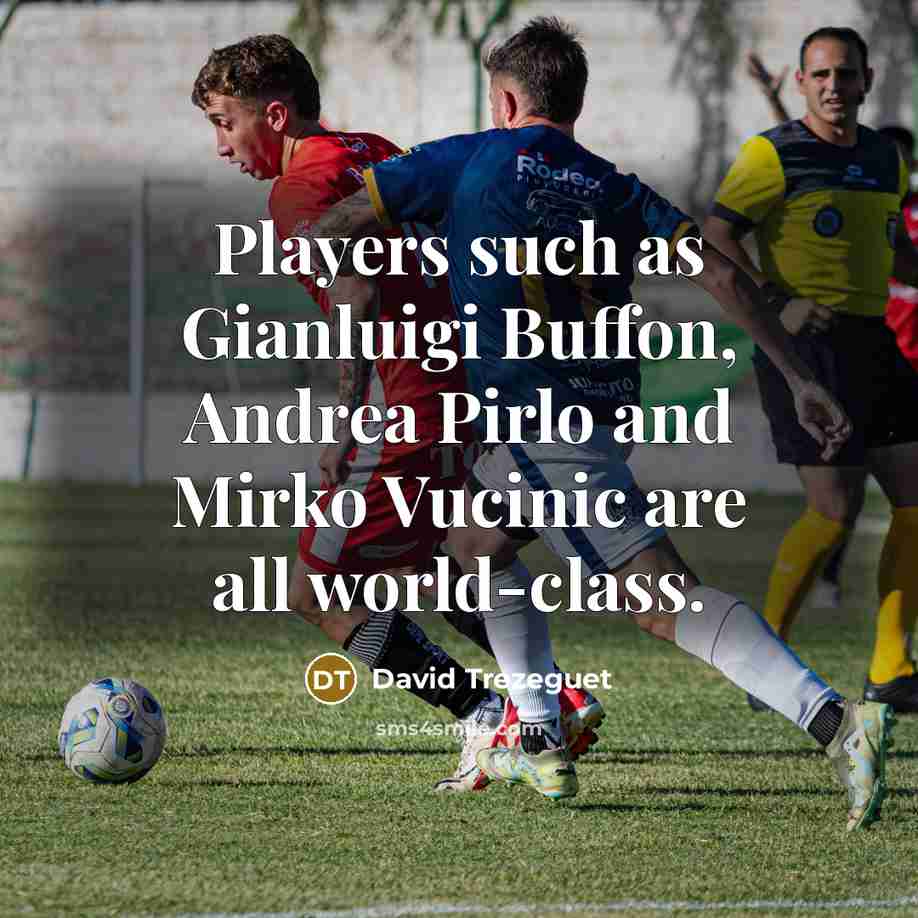 “Players such as Gianluigi Buffon, Andrea Pirlo and Mirko Vucinic…” quote by David Trezeguet