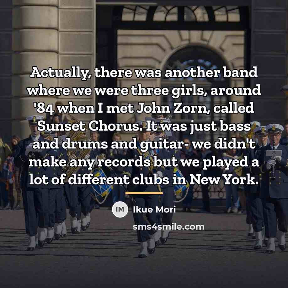 “Actually, there was another band where we were three girls,…” quote by Ikue Mori