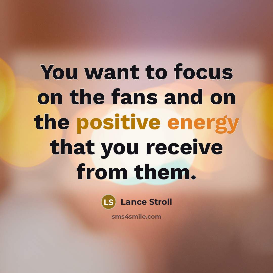 “You want to focus on the fans and on the…” quote by Lance Stroll