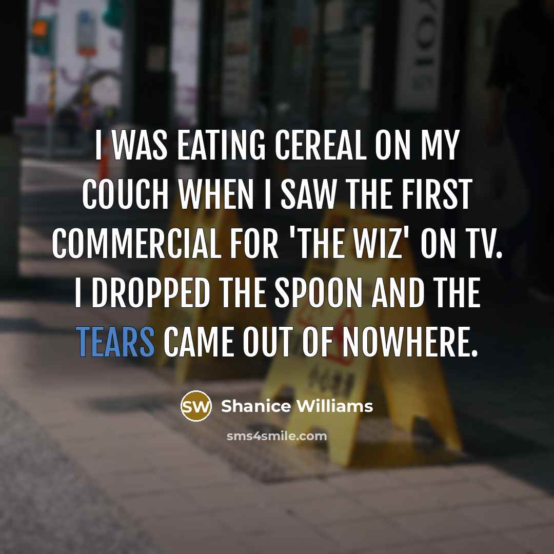 “I was eating cereal on my couch when I saw…” quote by Shanice Williams
