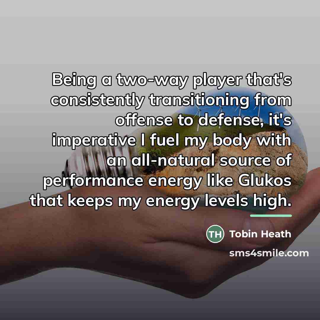 “Being a two-way player that's consistently transitioning from offense to…” quote by Tobin Heath