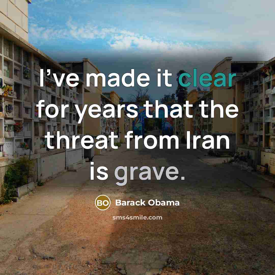 “I've made it clear for years that the threat from…” quote by Barack Obama