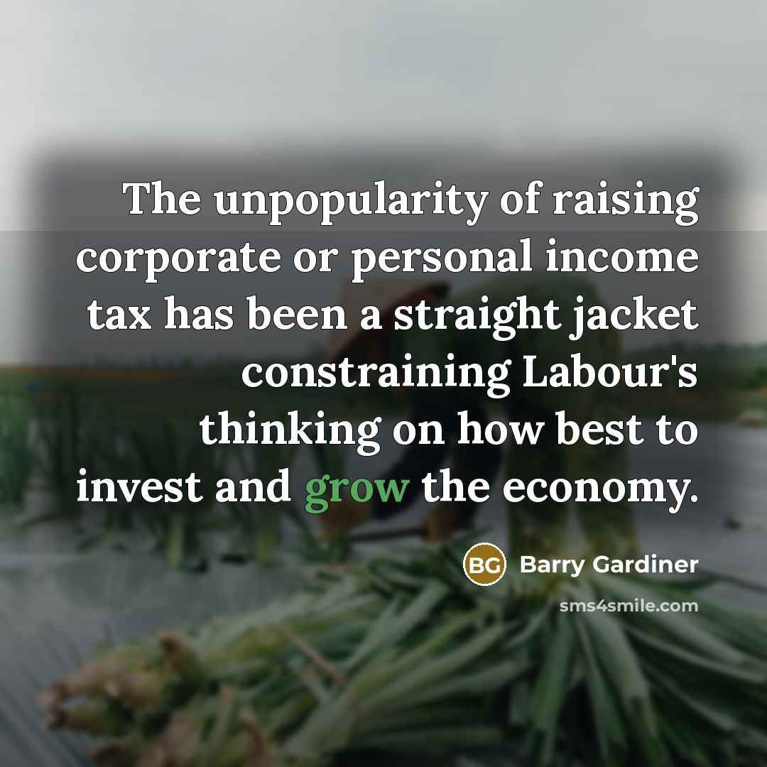 “The unpopularity of raising corporate or personal income tax has…” quote by Barry Gardiner